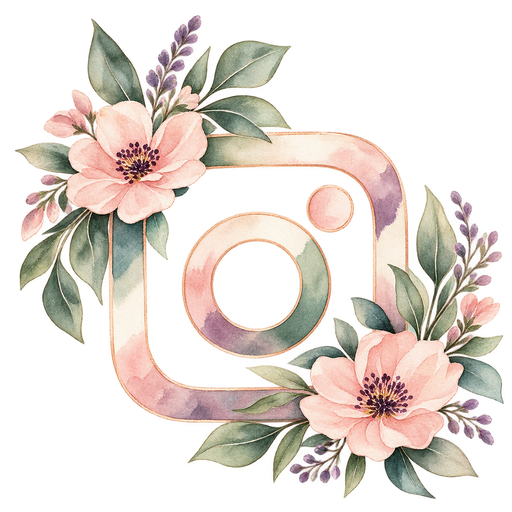 Floral Watercolor Instagram Emblem